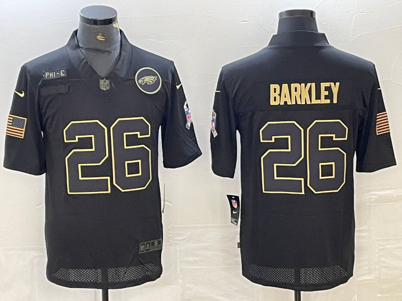 Men's Philadelphia Eagles Saquon Barkley #26 Black Alternate Jersey